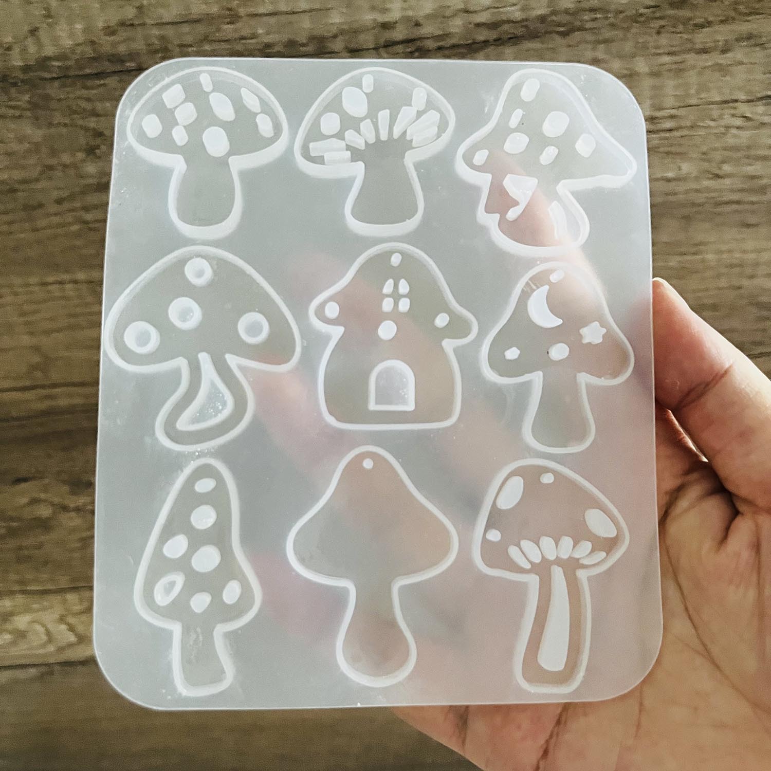 Resin Art Glue - Multi Style Mushrooms Earring Pendant With