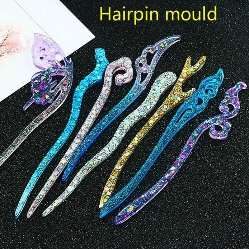 Resin Art Essentials - New Transparent Hairpin Silicone Special Mould