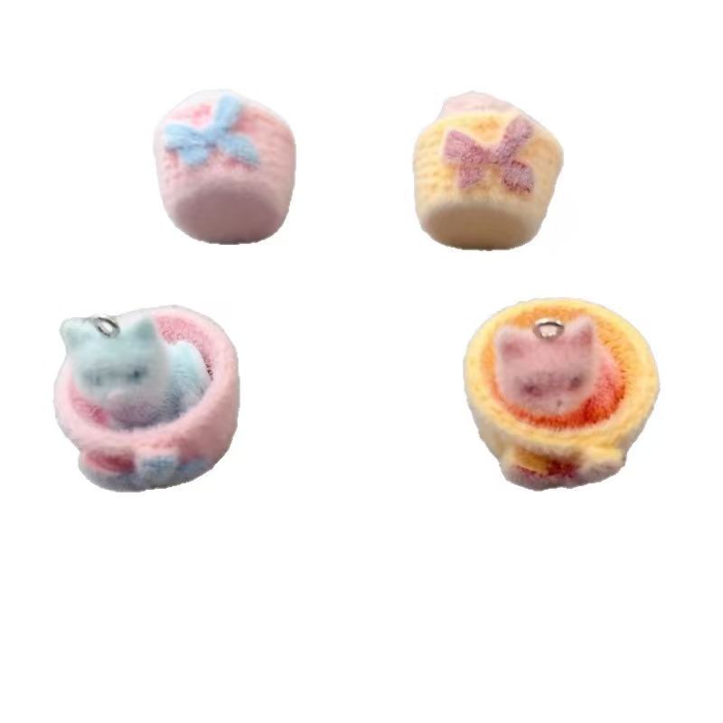 4pcs 3D plush resin cat pendan - Resin Art Essentials 评论和价格