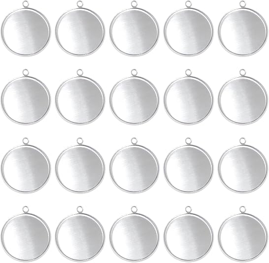 20 Pieces Stainless Steel Roun - Resin Art Diy 评论和价格