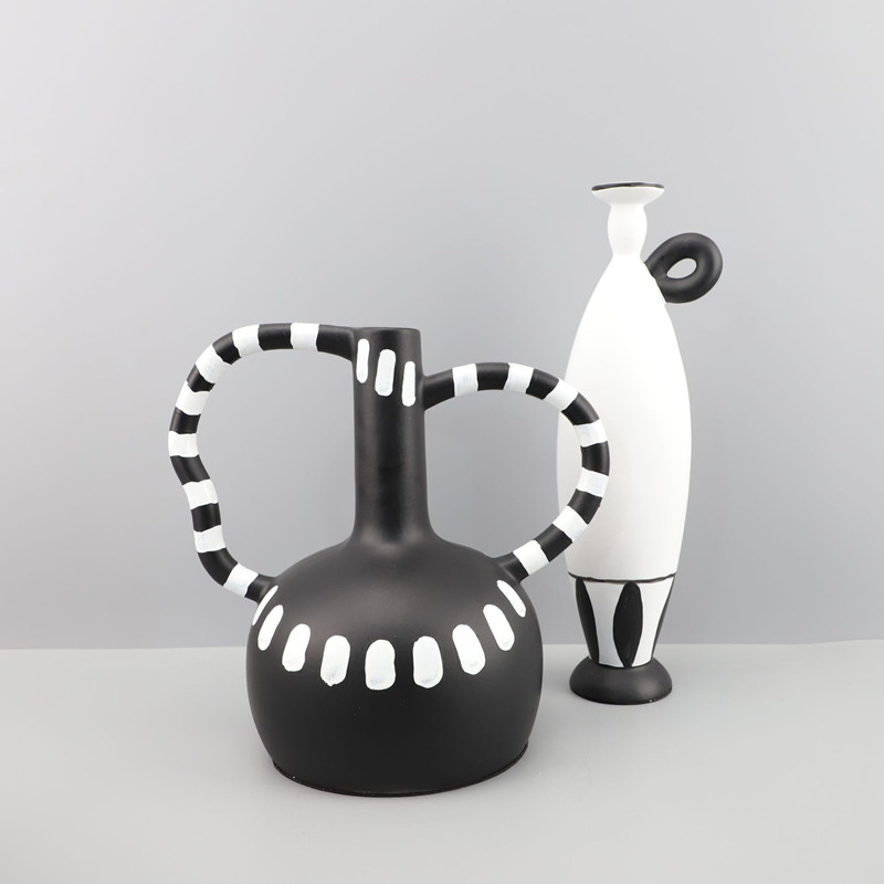 Modern Art Black and White Pol - Resin Art Dining Table 评论和价格