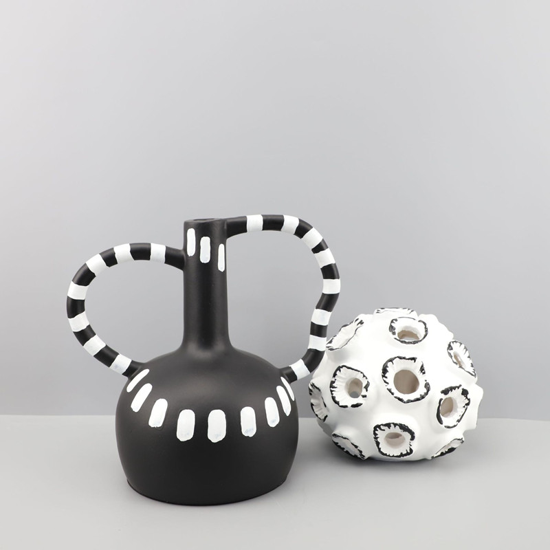 Modern Art Black and White Pol - Resin Art Dining Table 评论和价格
