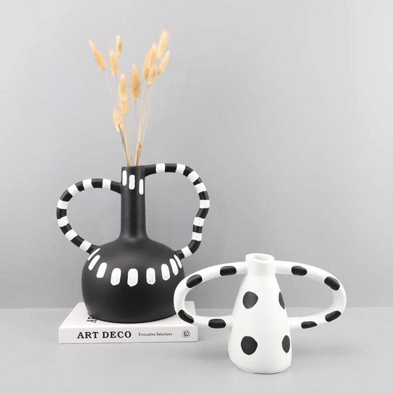 Modern Art Black and White Pol - Resin Art Dining Table 评论和价格