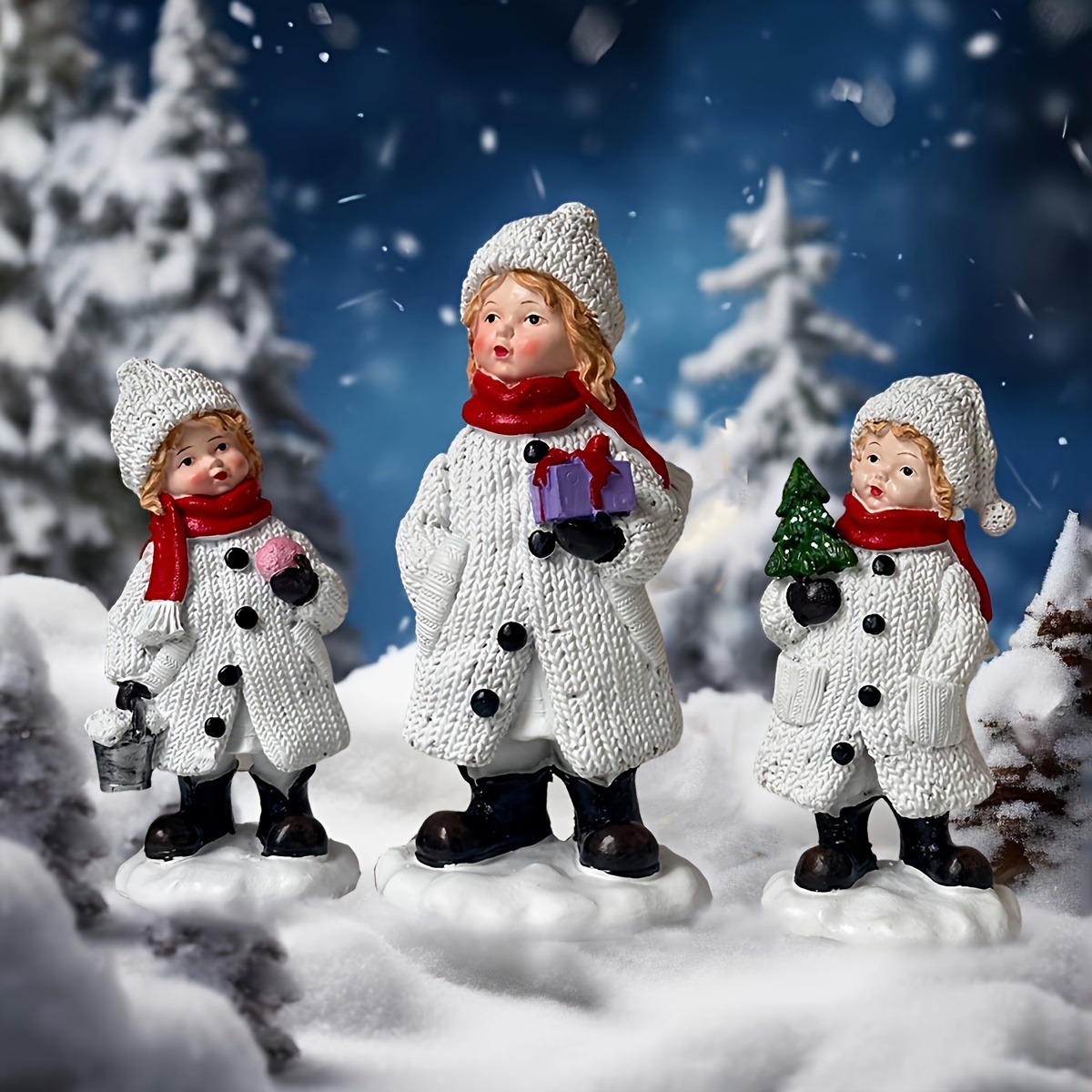 Gorgeous Snowman Resin Statue  - Resin Art Tree 评论和价格