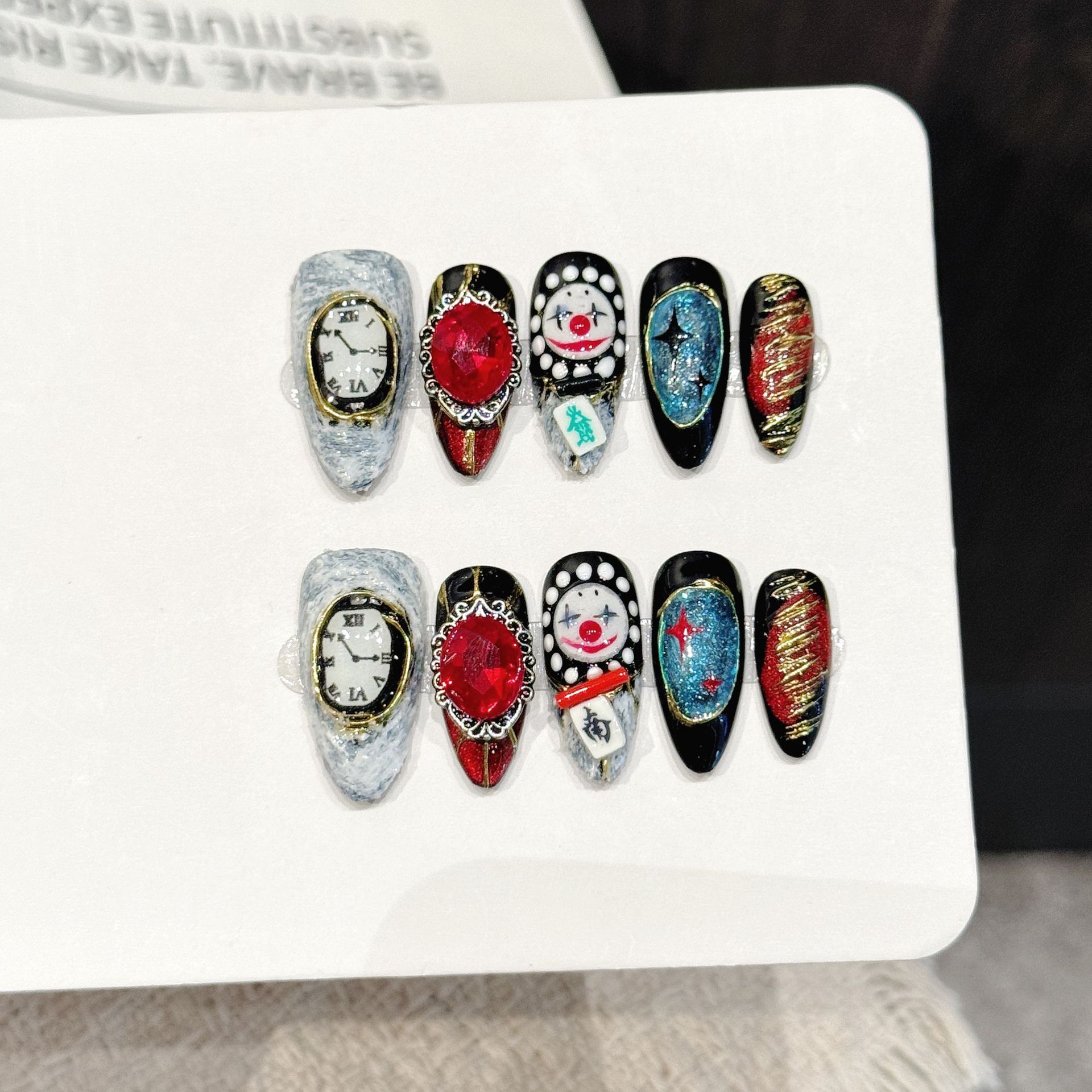 10Pcs Handmade Retro Funny Nai - Resin Art Glue 评论和价格
