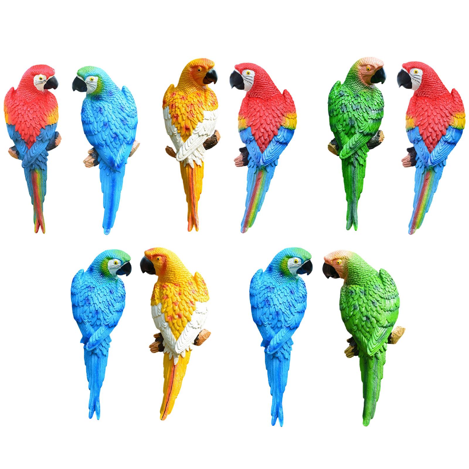 2 Pieces Parrot Figurines Yard - Resin Art Tree 评论和价格