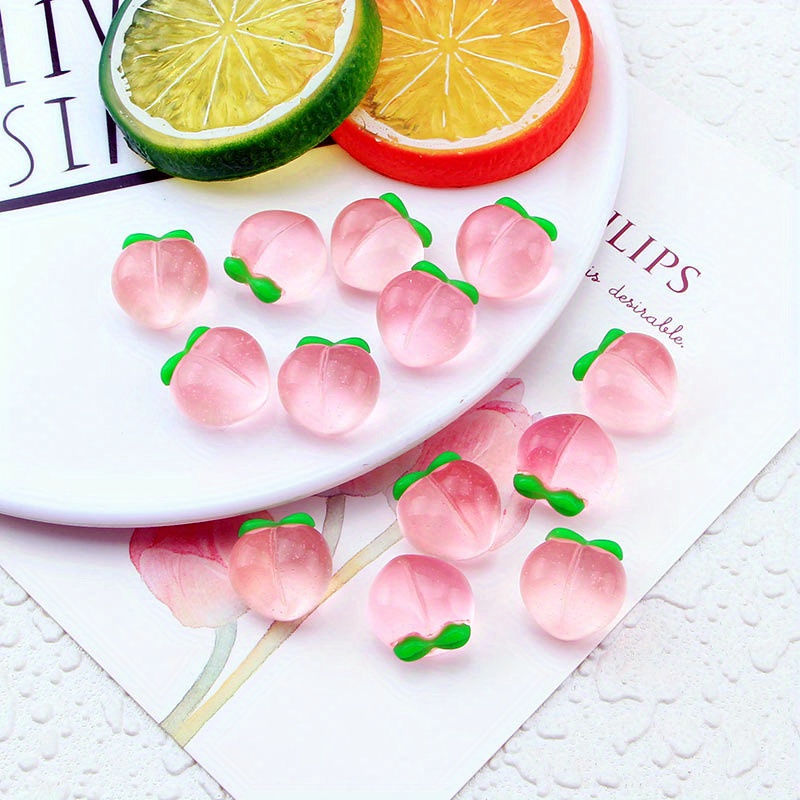 10Pcs New Transparent Peach Fl - Resin Art Essentials 评论和价格