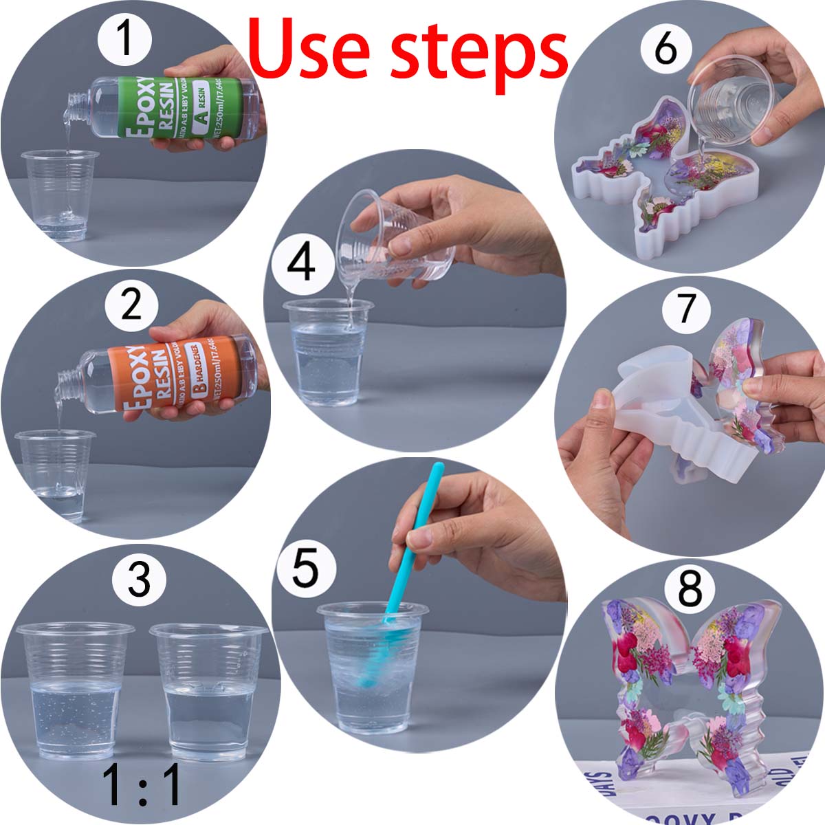1:1 Ratio Epoxy Resin Kit Anti - Resin Art Mold 评论和价格