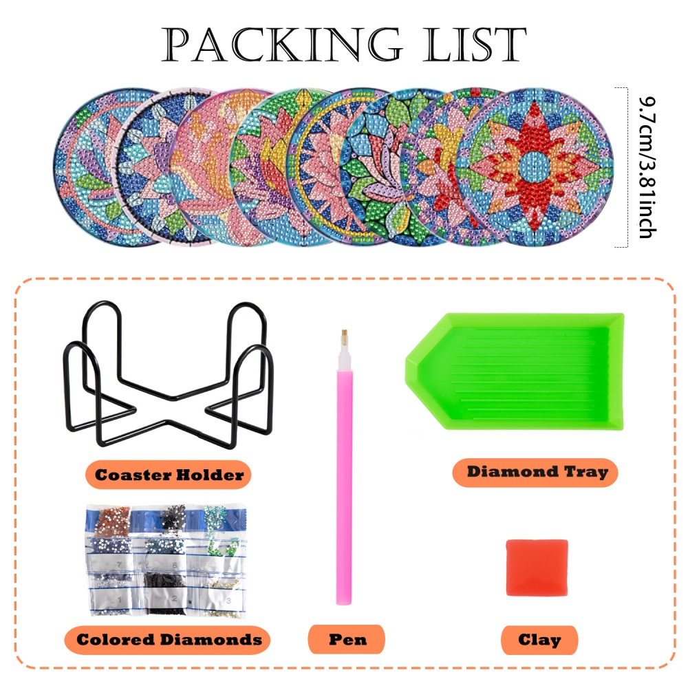 8 pieces/set of diamond painte - Resin Art Diy 评论和价格