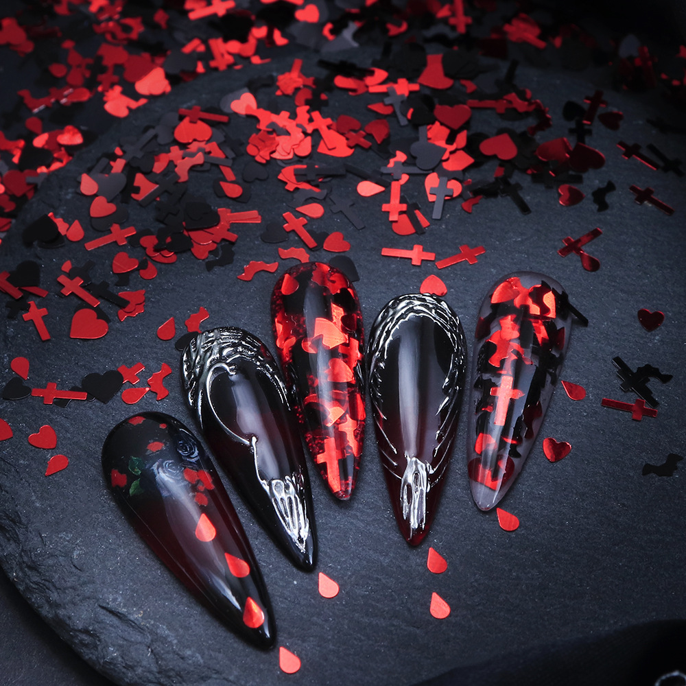 Halloween Nail Sequins 5g –Bat - Mica Flake Resin 评论和价格