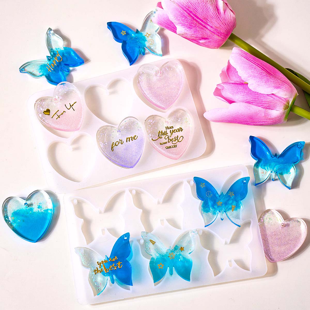 Six-hole with Holes Earring Si - Resin Art Mold 评论和价格