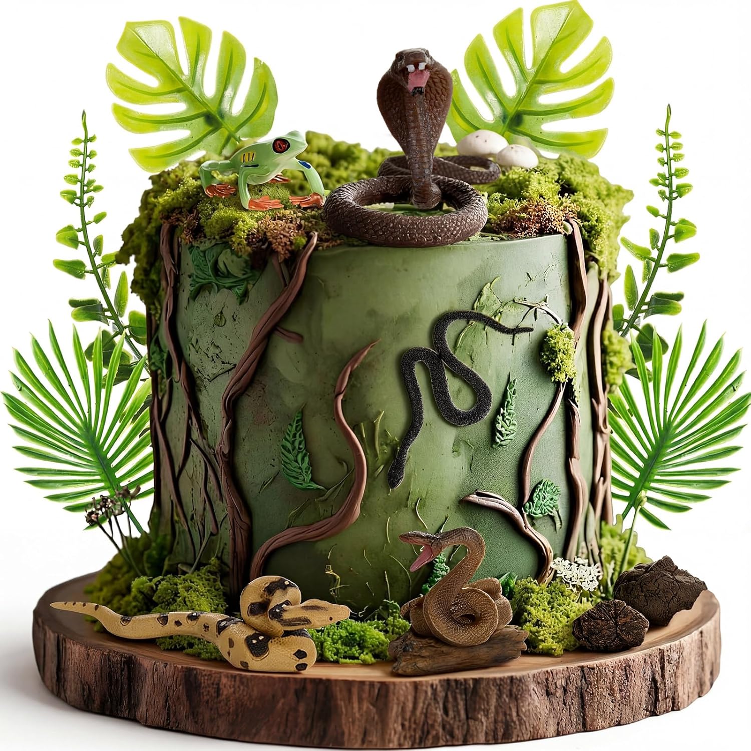 19 Pcs Snake Cake Toppers Deco - Resin Art Tree 评论和价格