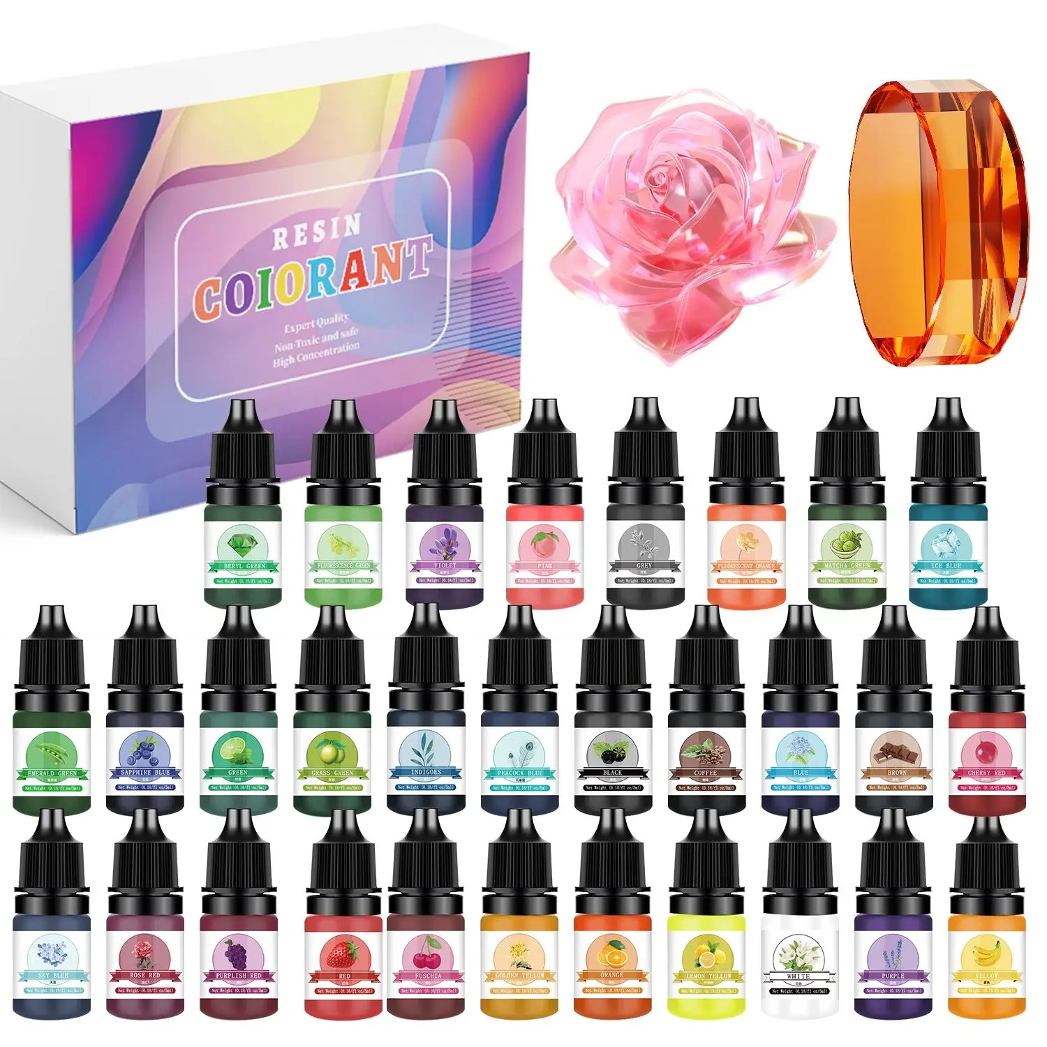 30Colors 5ml Epoxy Resin Pigme - Resin Art Glue 评论和价格