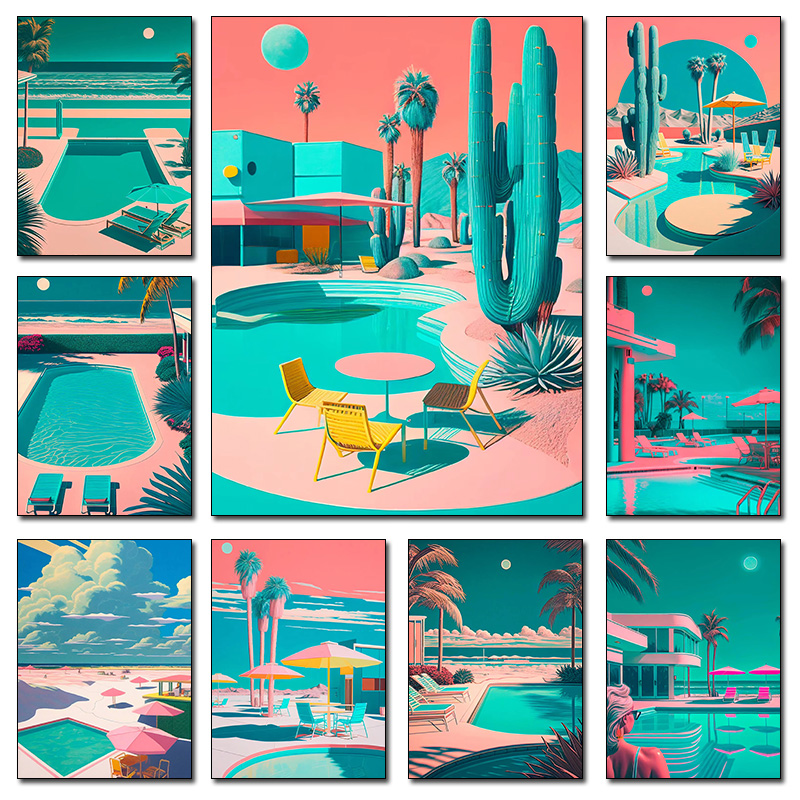 Retro Futuristic Beachside Pal - Resin Art Tree 评论和价格