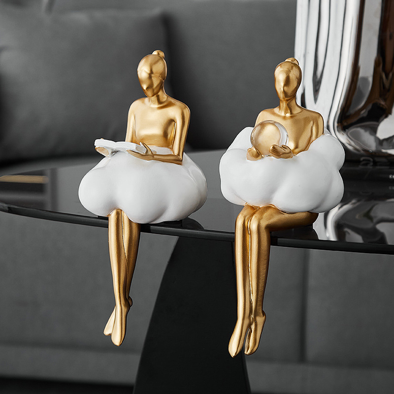 Ballet Girl Cloud Abstract Art - Resin Art Dining Table 评论和价格