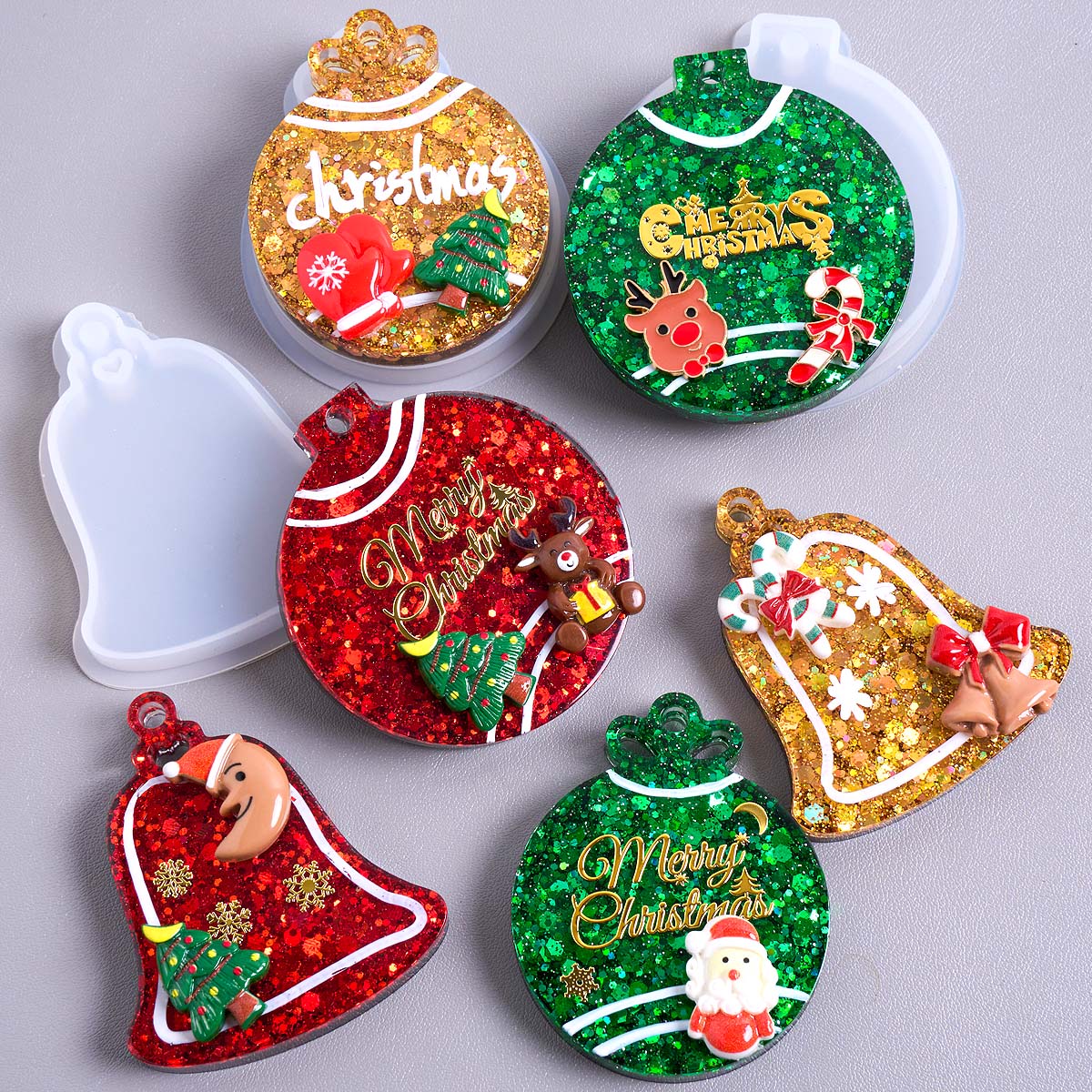 Xmas Tag Pendant Silicone Mold - Resin Art Mold 评论和价格