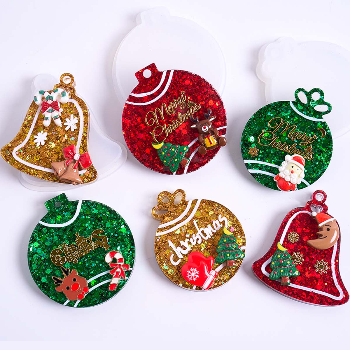 Xmas Tag Pendant Silicone Mold - Resin Art Mold 评论和价格
