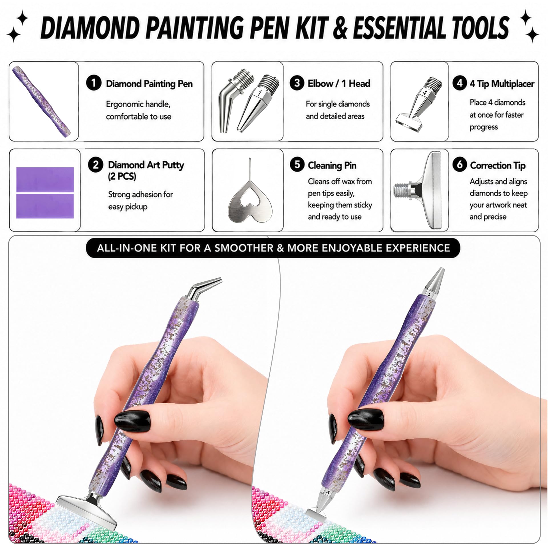 Diamond painting art pen, with - Resin Art Diy 评论和价格
