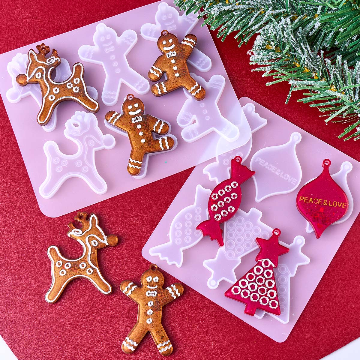 Christmas Series Earrings Pend - Resin Art Mold 评论和价格