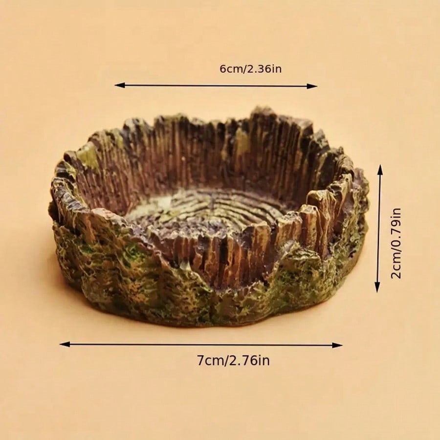 1 pcs Tree Stump  Shaped Repti - Resin Art Tree 评论和价格