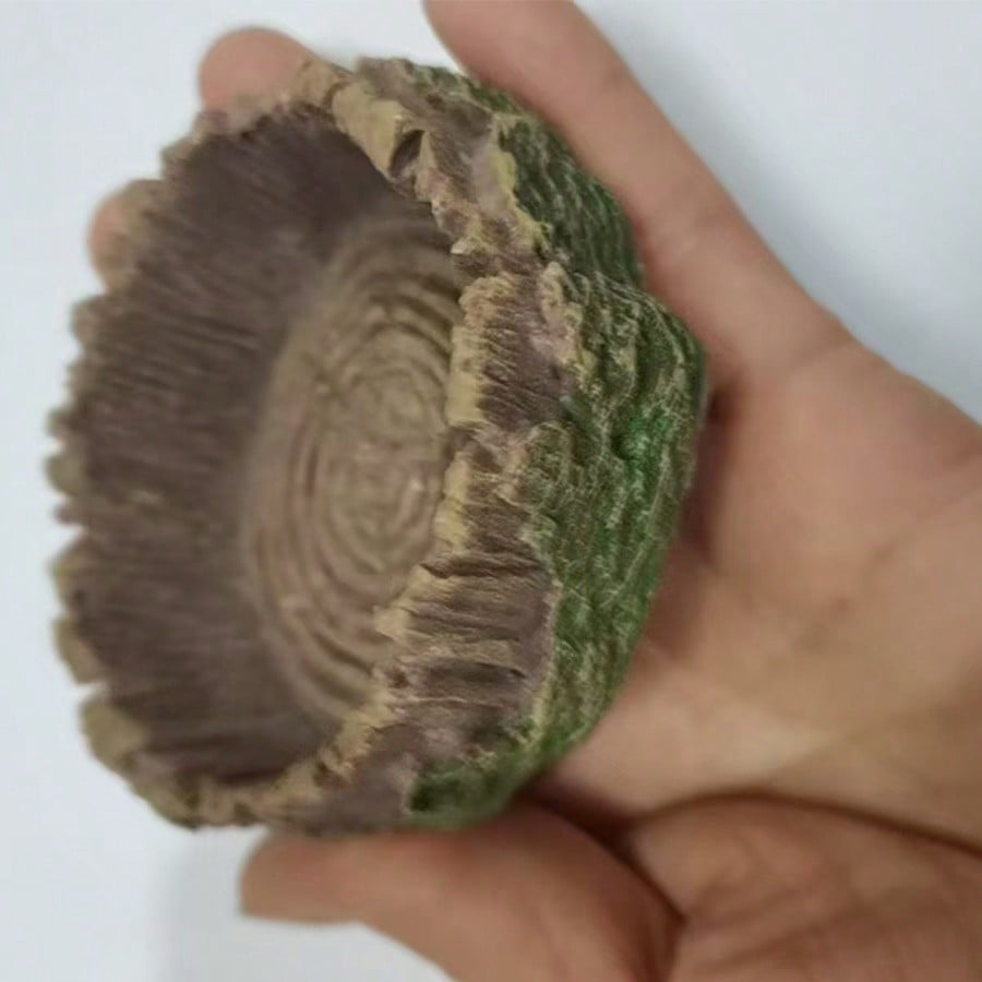 1 pcs Tree Stump  Shaped Repti - Resin Art Tree 评论和价格