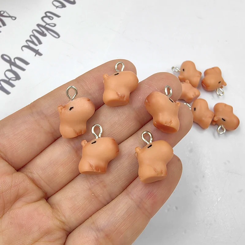 10pcs Cute Small Capybara Char - Resin Art Essentials 评论和价格