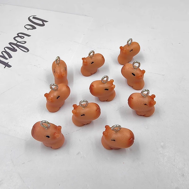 10pcs Cute Small Capybara Char - Resin Art Essentials 评论和价格
