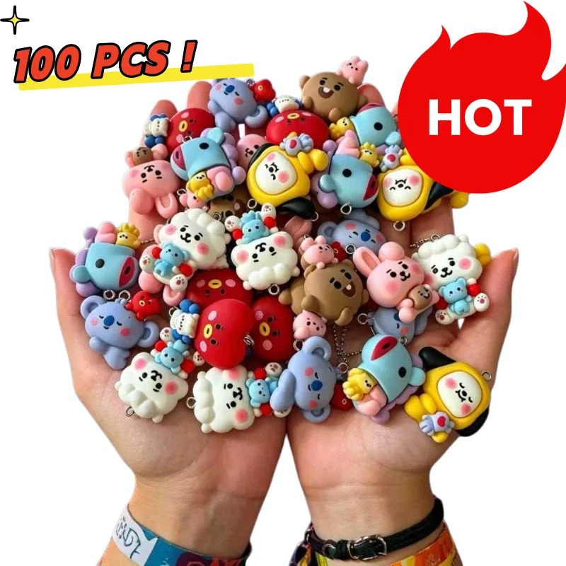 7pcs BT21 Resin Cartoon Charm  - Resin Art Essentials 评论和价格