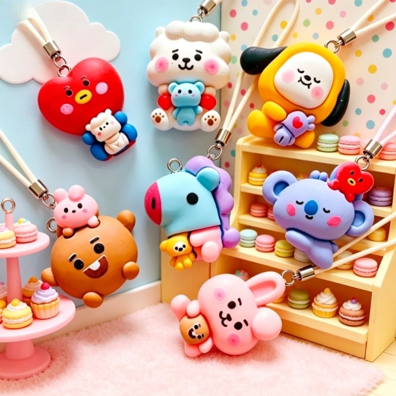 7pcs BT21 Resin Cartoon Charm  - Resin Art Essentials 评论和价格