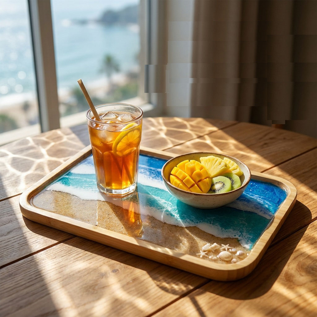 Epoxy Resin Ocean Art Decorati - Resin Art Dining Table 评论和价格