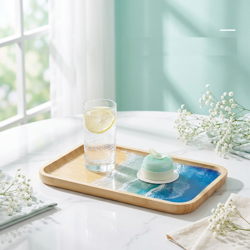 Epoxy Resin Ocean Art Decorati - Resin Art Dining Table 评论和价格