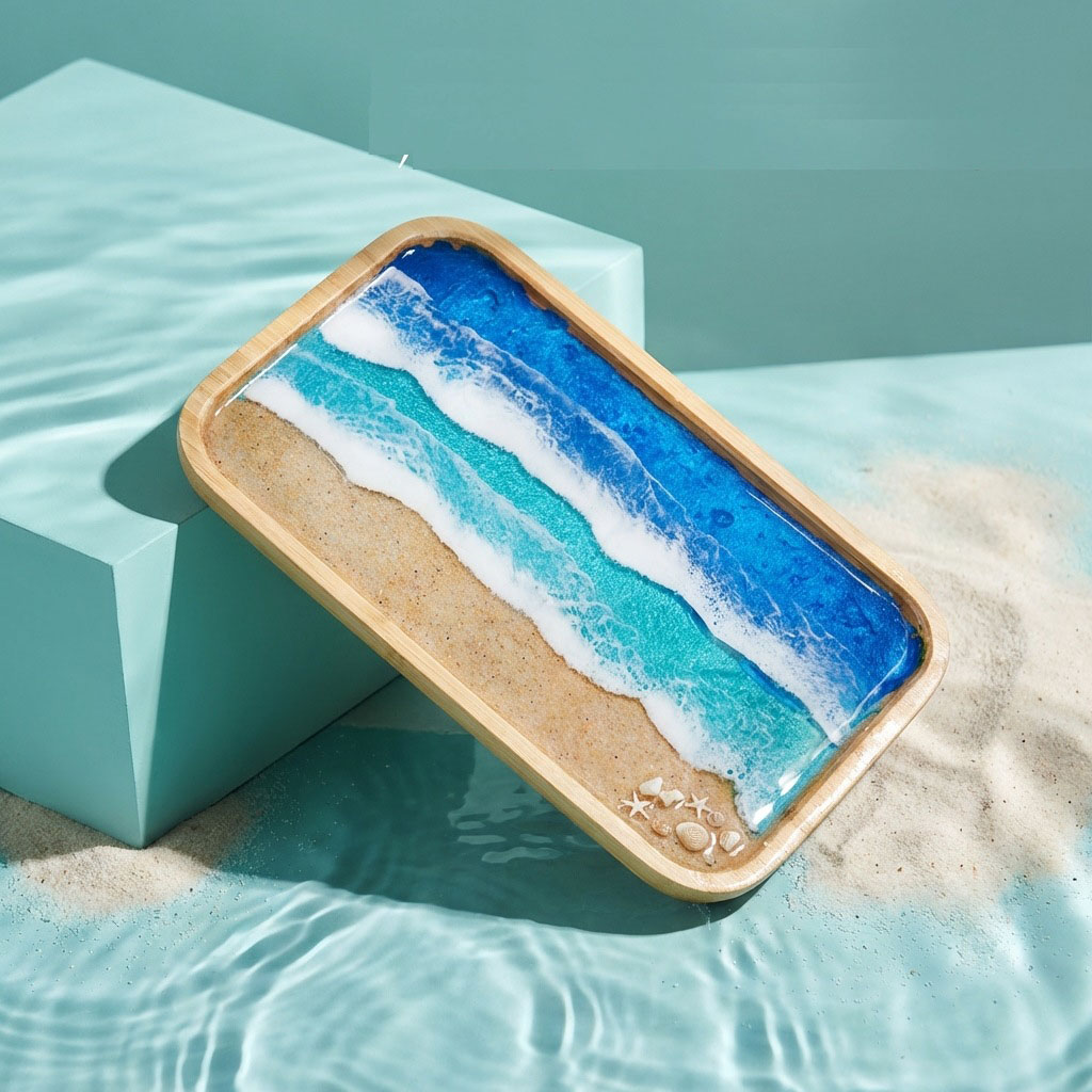 Epoxy Resin Ocean Art Decorati - Resin Art Dining Table 评论和价格