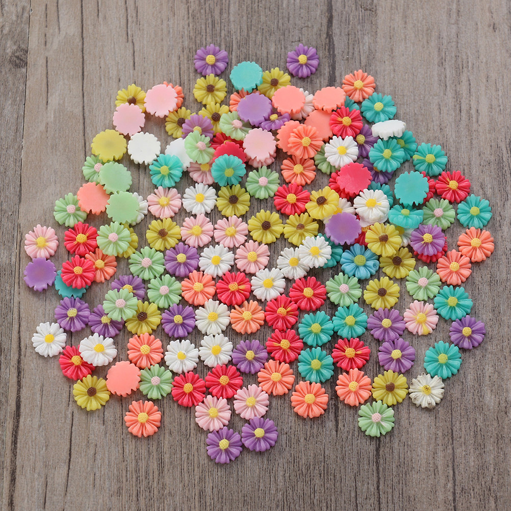 200Pcs 13Mm Resin Daisy Flower - Resin Art Diy 评论和价格