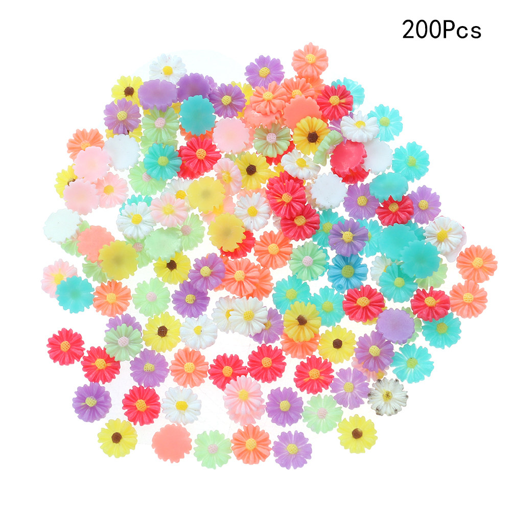 200Pcs 13Mm Resin Daisy Flower - Resin Art Diy 评论和价格