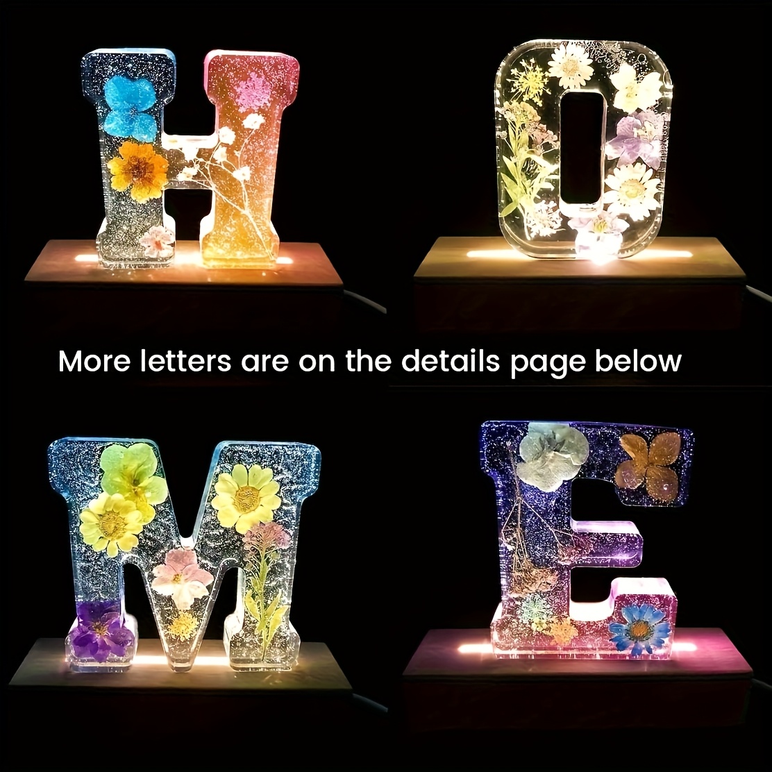 7-Inch Large Letter Resin Mold - Resin Art Mold 评论和价格