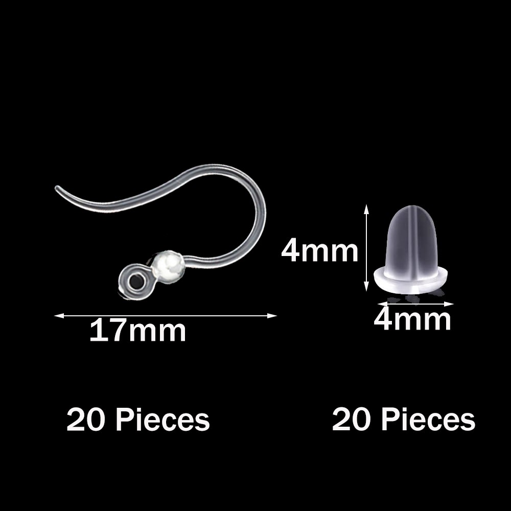 40pcs Clear Plastic Earring Ho - Resin Art Essentials 评论和价格