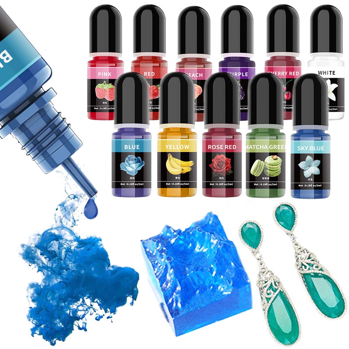 5ml/Bottle Epoxy Resin Pigment - Resin Art Glue 评论和价格