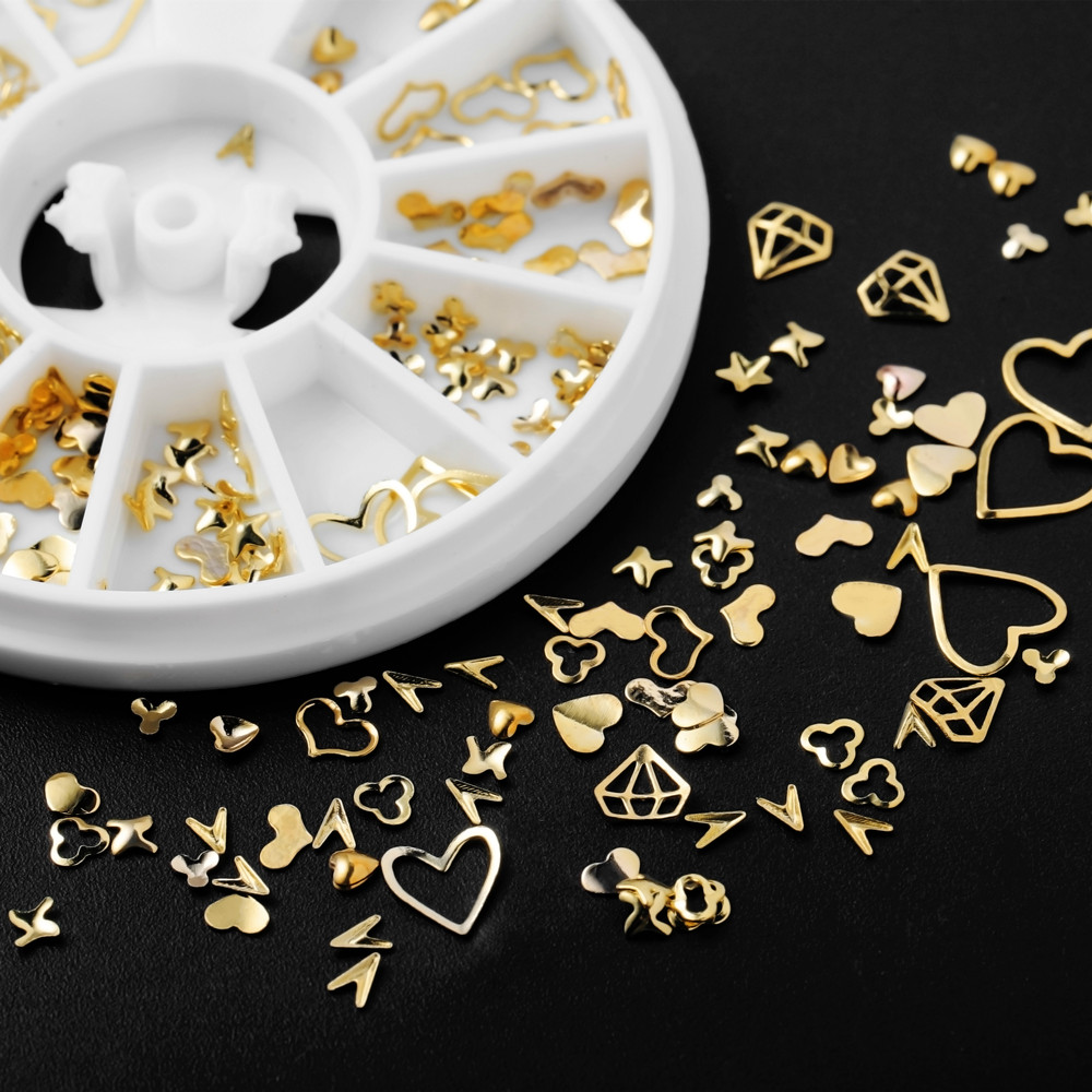 1Box Gold Nail Art Glitter Met - Glitter Powder Resin 评论和价格