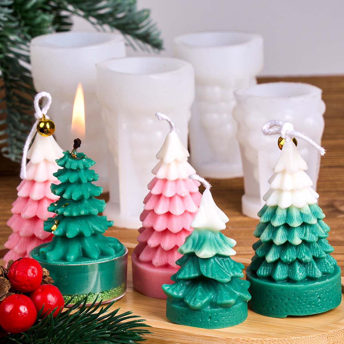 3D Christmas Tree Silicone Can - Resin Art Tree 评论和价格