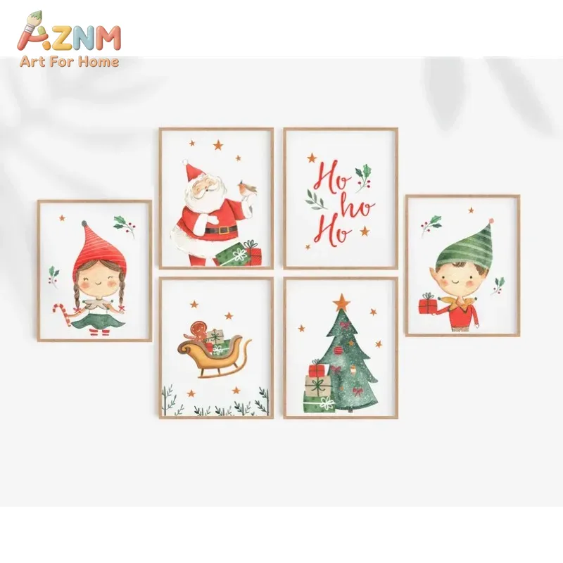 AZNM Watercolor Cute Christmas - Resin Art Tree 评论和价格
