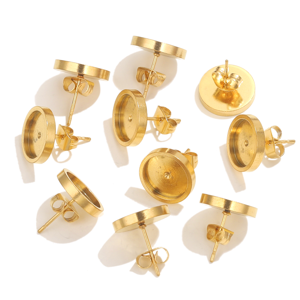 10pcs Stainless Steel Gold Ear - Resin Art Essentials 评论和价格